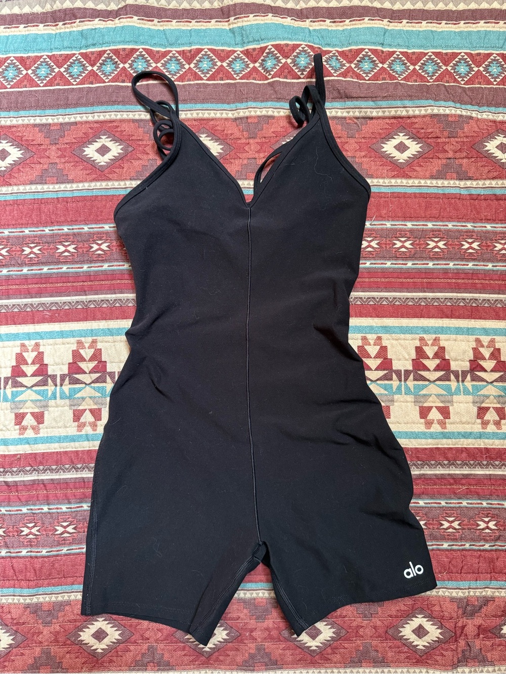 ALO Yoga Black Strappy Romper XS